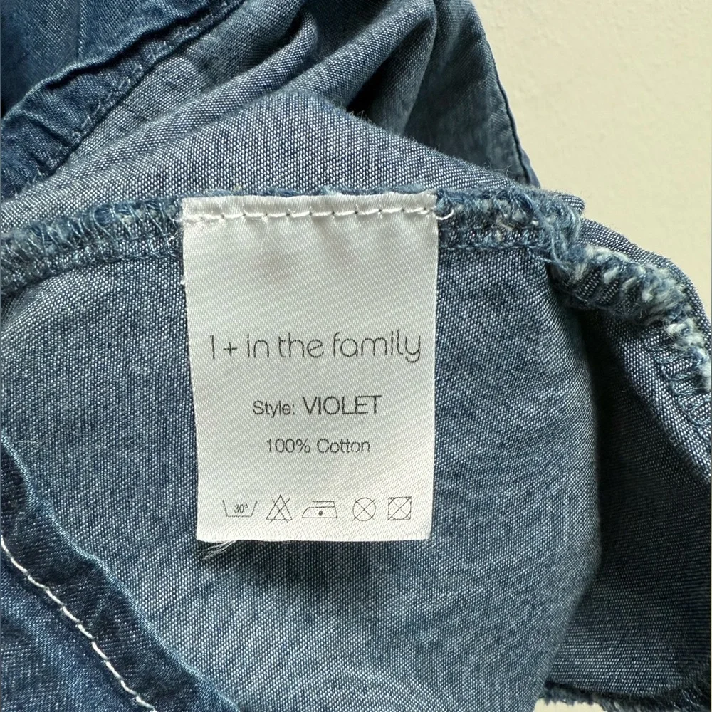 1+ in THE FAMILY Baby Dulia Denim Dress - Size 24 months - Picture 2 of 10